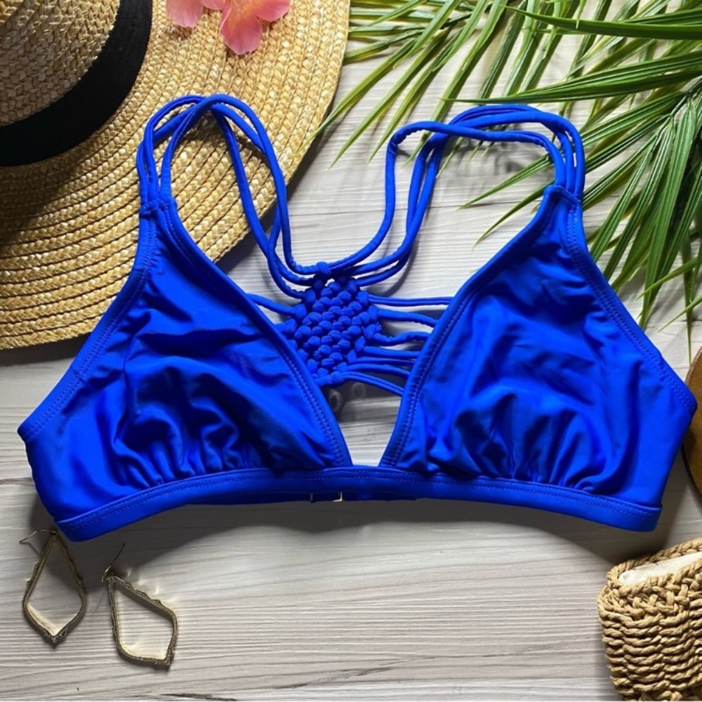 Royal Blue Women’s Fixed Tri Bikini Top